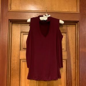 crimson long sleeve top